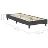 VidaXL Sommier tapissier Gris foncé Tissu 90x200 cm