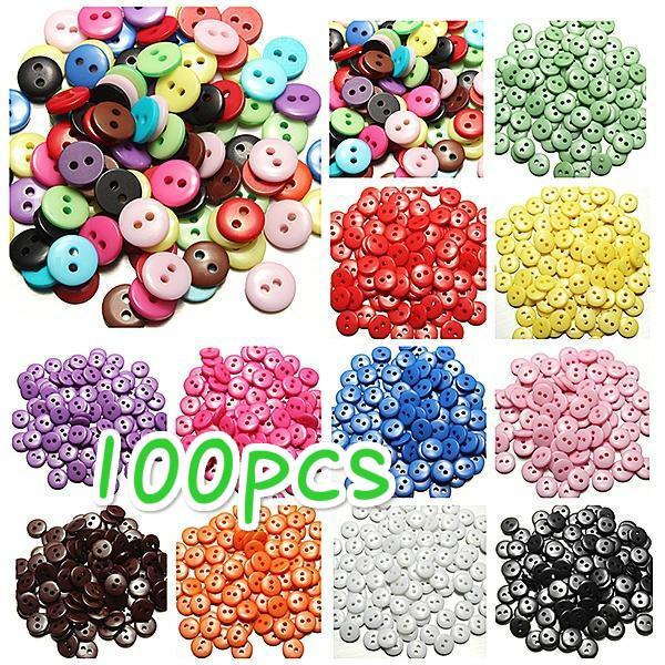 Buy Resin buttons 100pcs 2 holes wholesale sewing scrapbooking ...