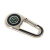 Logo Compass Carabiner Bag Charm Key Holder Metal Silver