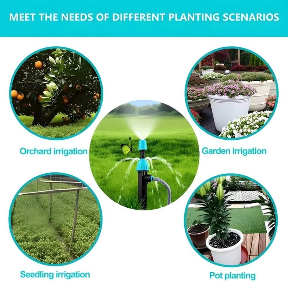 5PCS/SET Buried Plug Automatic Lawn Sprinkler 360° Adjustable Watering Sprinkler  Greenhouse Plant