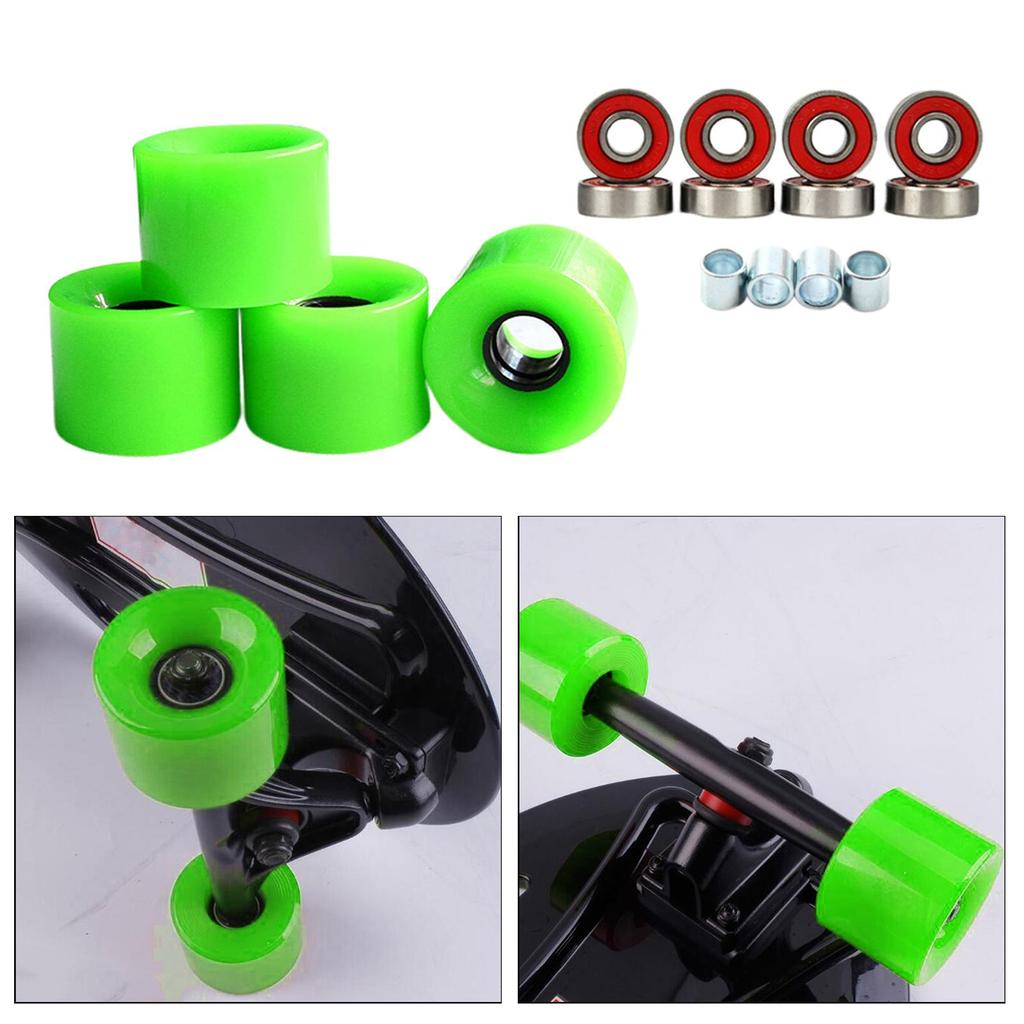 4x 78A Skateboard Wheels Longboard Cruiser Indoor Skating Road Skate Equipment
