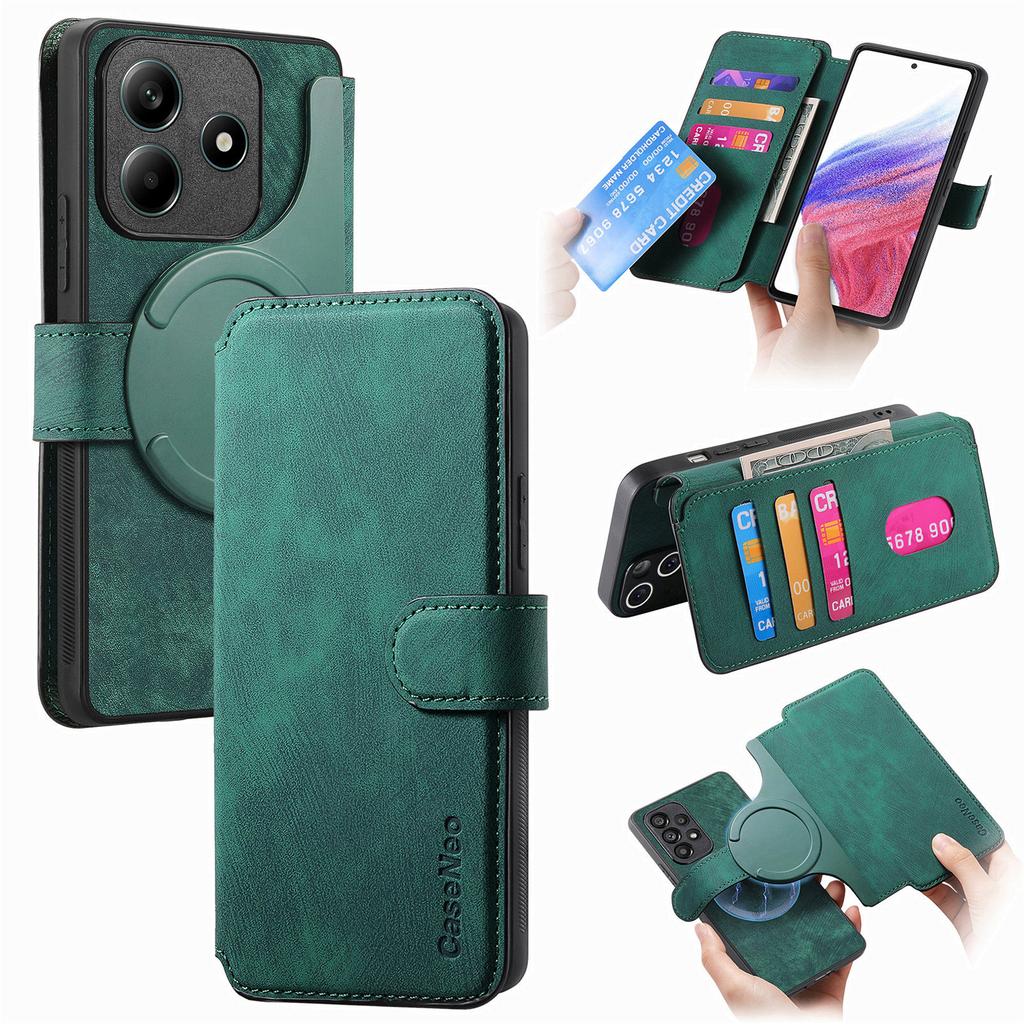 For Xiaomi Redmi Note 14 5G Magnetic Case CASENEO Detachable Leather Phone Wallet Cover