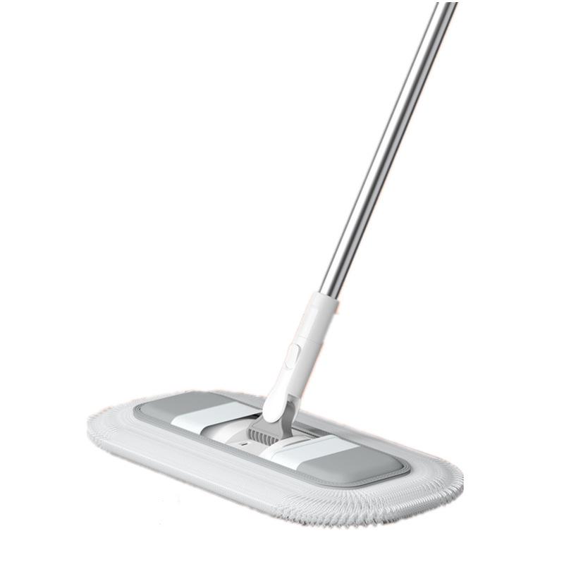 Pure Cotton Large Dust Mop for Hotels & Homes - Flat Mop for Tile Floors with Extended Cloth