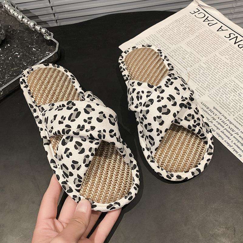 EVA rattan straw mat linen slippers home men and women guests mop indoor and outdoor wooden floor cool slippers Cixi manufacturer