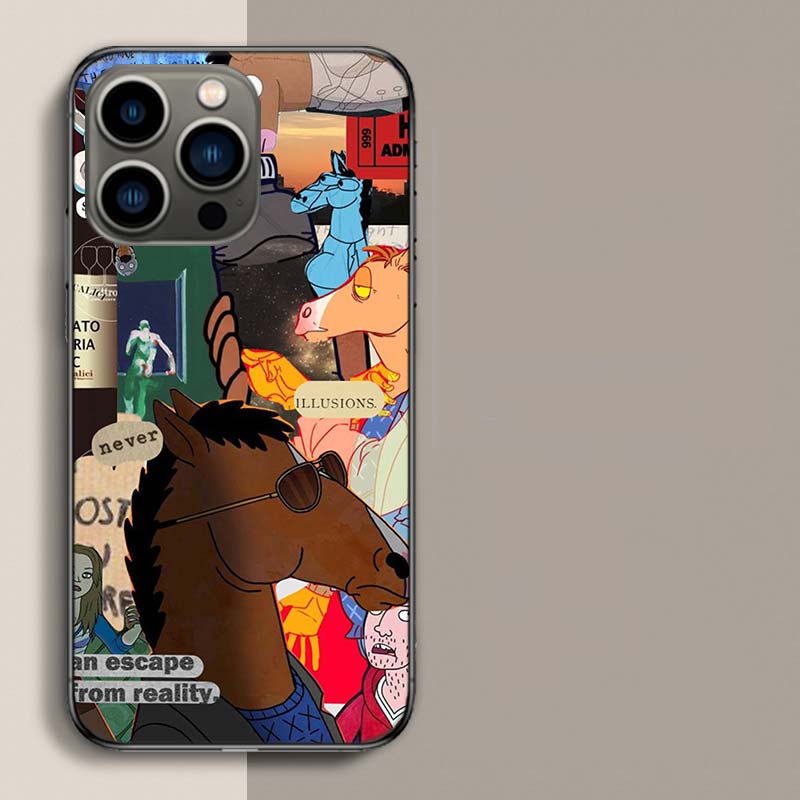 Cartoon B-BoJack Horsemans Phone Case For Iphone 17 Air 15 Pro 14 Plus 16 Pro Max 12 13 Mini 11 16E X XS Cover Cute Fundas
