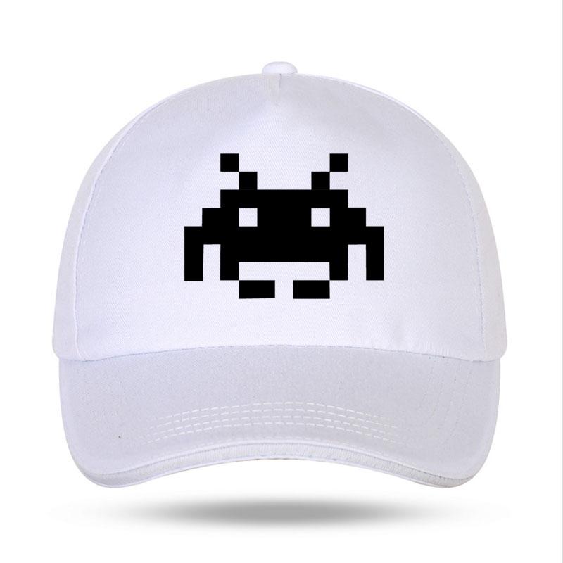 New Summer Fashion SPACE INVADERS Funny Print Baseball Caps for Unisex Women Hip Hop Cotton Trucker Cap Bone Dad Hats