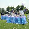 Curly Willow Table Skirt for Rectangle Round Tables 6ft Ruffle Table Cloth Reusable Table Skirt for Party Wedding