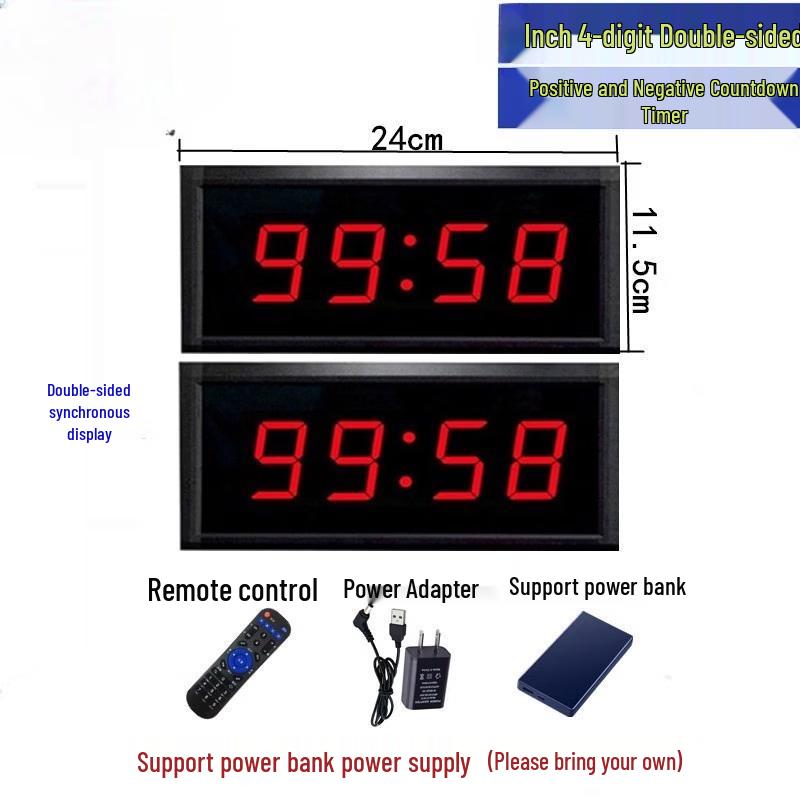 Handun 2-inch 4-Digit Double-Sided LED Timer