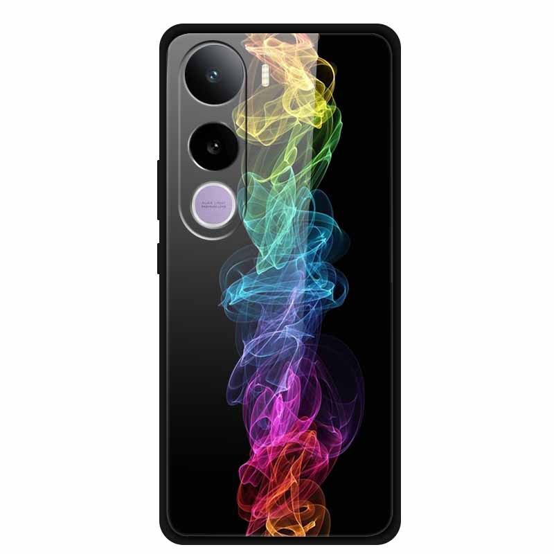 For Vivo Y400 5G Case Y 400 6.67" Animal Wolf Lion Tempered Glass Hard Back Cover For Vivo Y400 2025 Phone Cases Soft Bumper Bag
