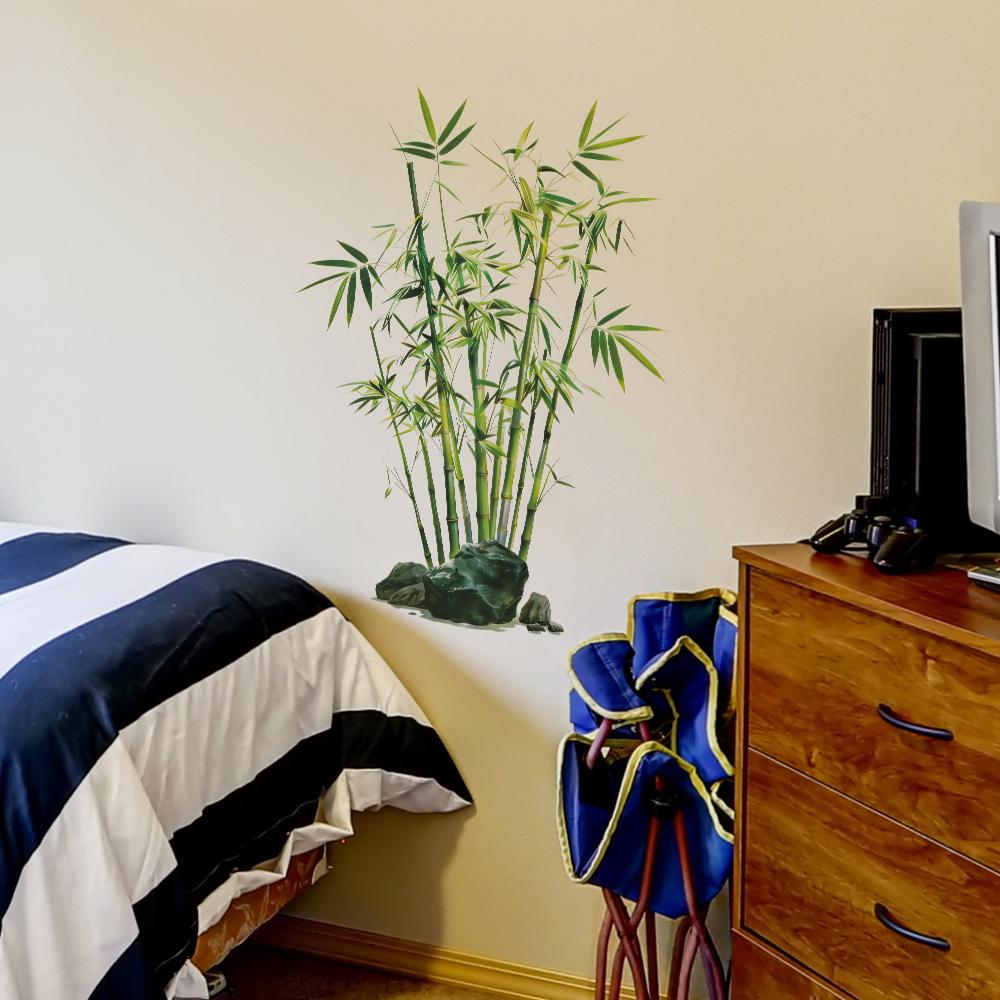Elegant Personalized Green Bamboo Wall Decoration Stickers for The Restaurant and Study Area of The Dining Room