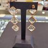 ARTRIA Square Drop Glass E Crystal Earrings MSMR RCR0003CEF