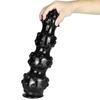 33cm Pull Beads Big Butt Plug Sexuální hračky Anální Dilátory Dilda Black Penis PVC Realistické Dick Fisting Slave Femdom Pegging