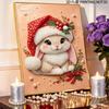 DIY Pearl Bead Painting Kit Adorable Bunny Christmas Stress Relief Craft Frameless 3D Canvas Art for Adults Home Decoration Gift