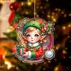 Colorful Acrylic Cartoon Keychain Ornament Unique Car Interior Decor For Cheer Holiday