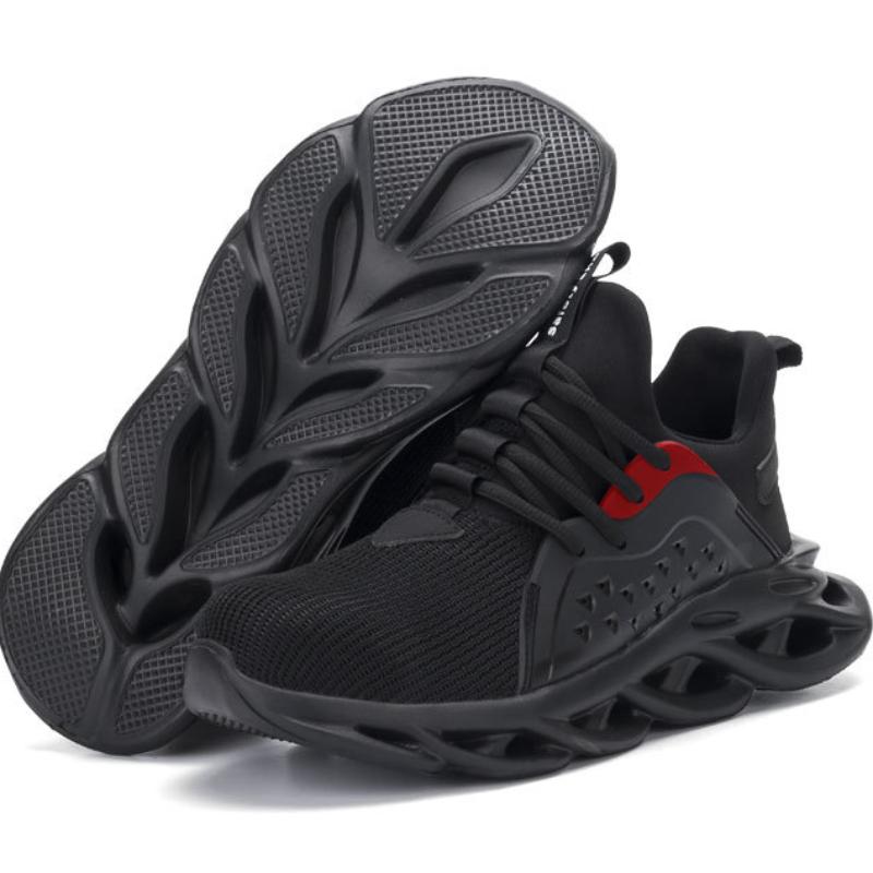 

Men s Safety Shoes Soled Work Shoes Man Lightweight Breathable Steel Toe Sneakers with Protection Anti Smashing Anti Stabbing 46 чёрный