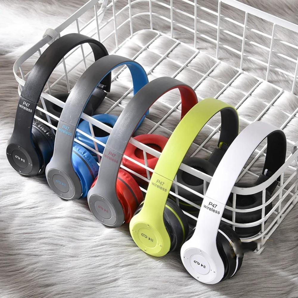 Head Mounted P47 Bluetooth Headset HiFi Sound P47 Wireless Headset Fashion P47 Headphone  Sports