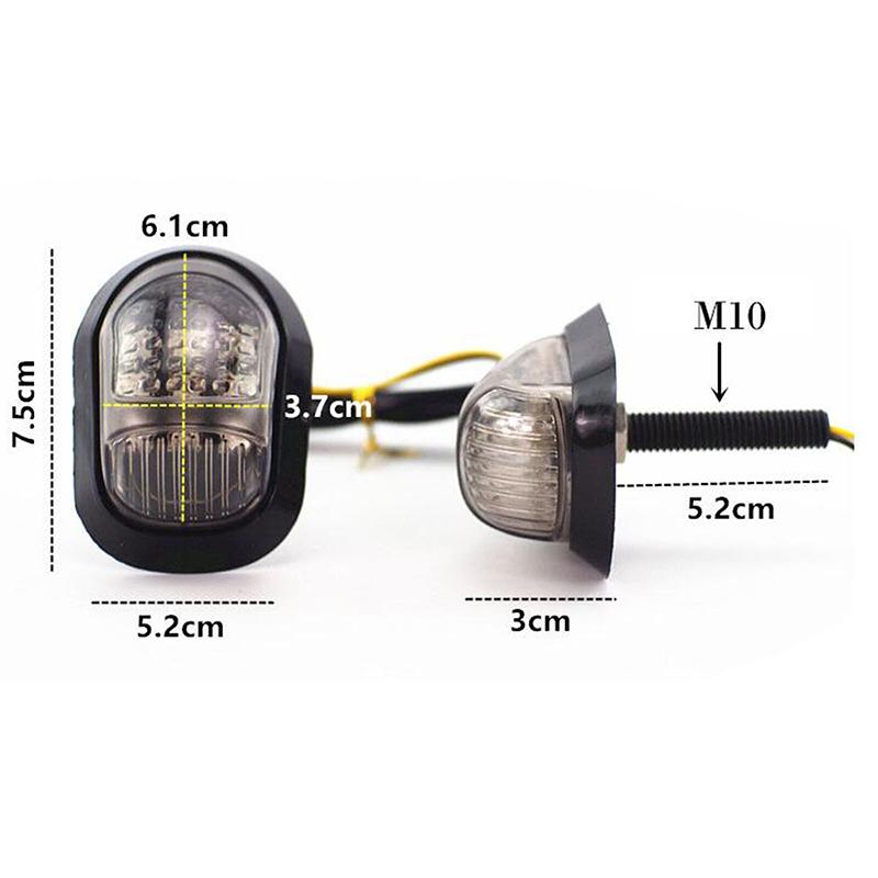 2PCS Motorcycle 12V LED Turn Signal Light Shift Lighting Blinker Flasher Indicator Universal Left Right for Honda Grom MSX125 MSX