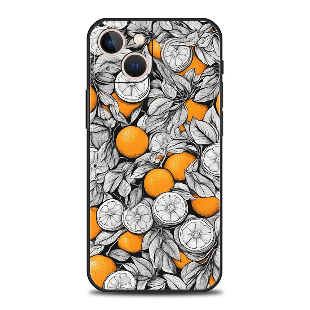 Phone Case Cover for iPhone 17 16 15 14 13 12 Pro Max 11 Pro Max 17 AIR Plus Shockproof Soft TPU Summer Fresh Fruit Lemon Print
