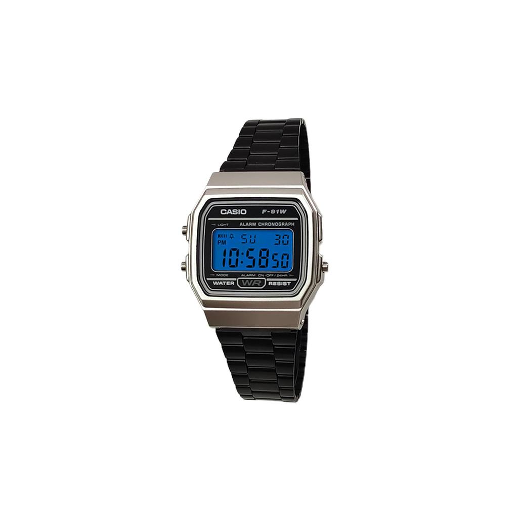 CASIO Custom Collection Quartz Movement Stainless Steel Strap Watch Men's Watches Black Dial F-91WM-7A(Watch5--)
