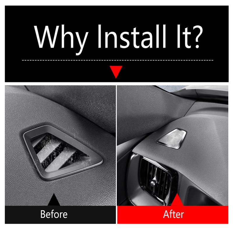Dashboard Front AC Air Conditioning Vent Outlet Frame Cover Trim Stainless Steel Accessories Interior For VOLVO XC60 2018 - 2026