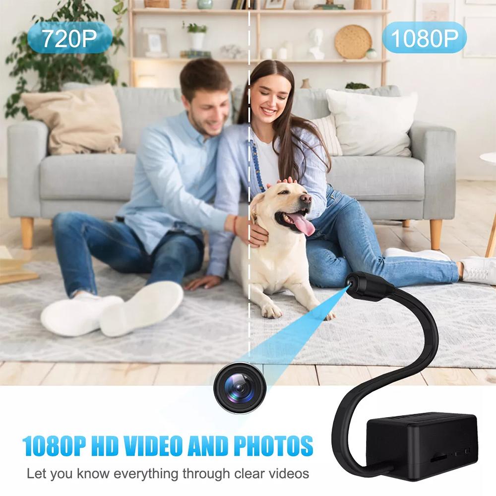 Mini WiFi Camera HD 1080P Flexible Lens Cable 2 Way Talk Motion Detection USB Rechargeable Small Wireless WiFi Camera