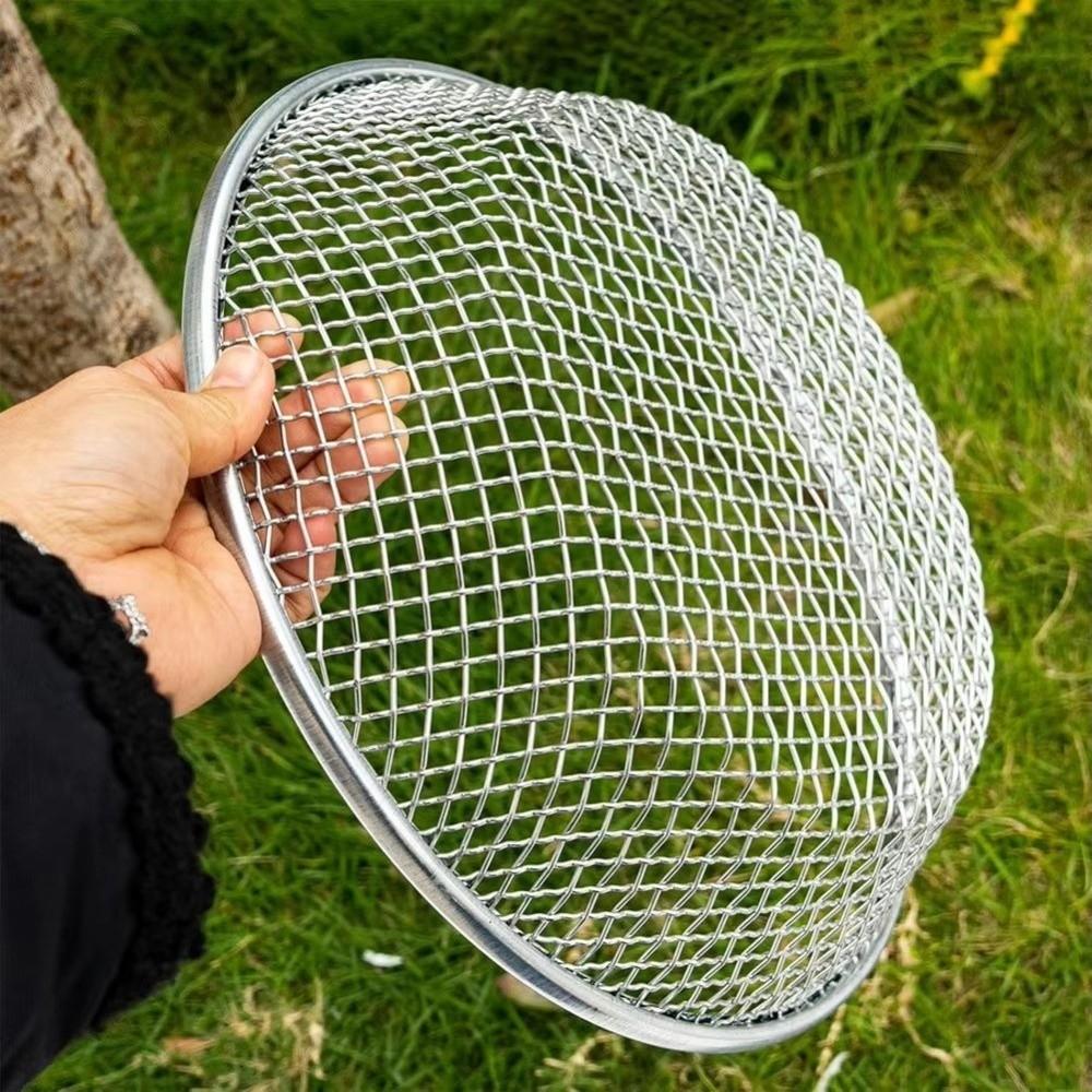 Round Metal Soil Sieve Mesh Basket Gardening Sand Sieve Planting Pot Cultivation