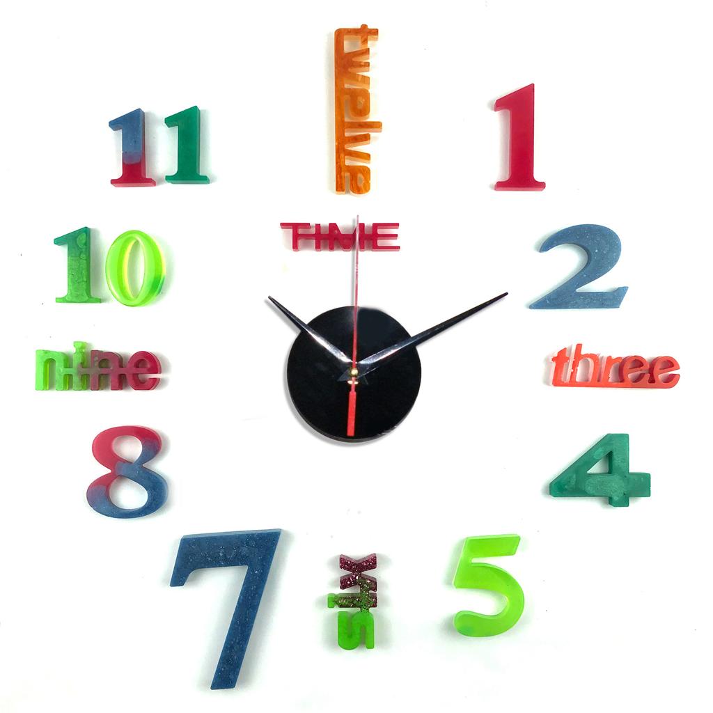 For Creative Numeral Clock UV Epoxy Resin Mold Wall Clocks Crystal Silicone Mould DIY Crafts Jewelry Home Decorations Mo