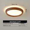 Mid-Century Ultra-Thin Walnut Grain Ceiling Light for Living Room & Bedroom