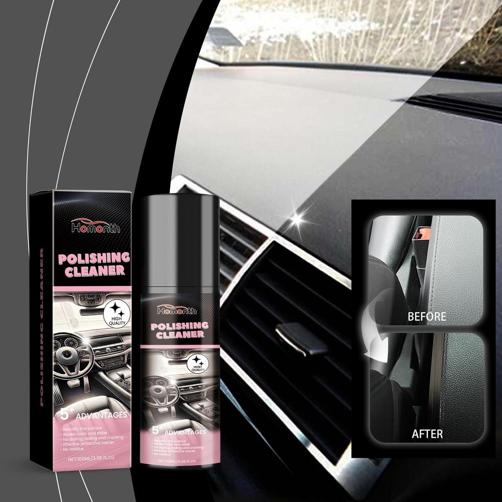 100ml Car Interior Polisher Car Interior Polishing Renewal Stain Removal Maintenance Care Polish Anti-fouling