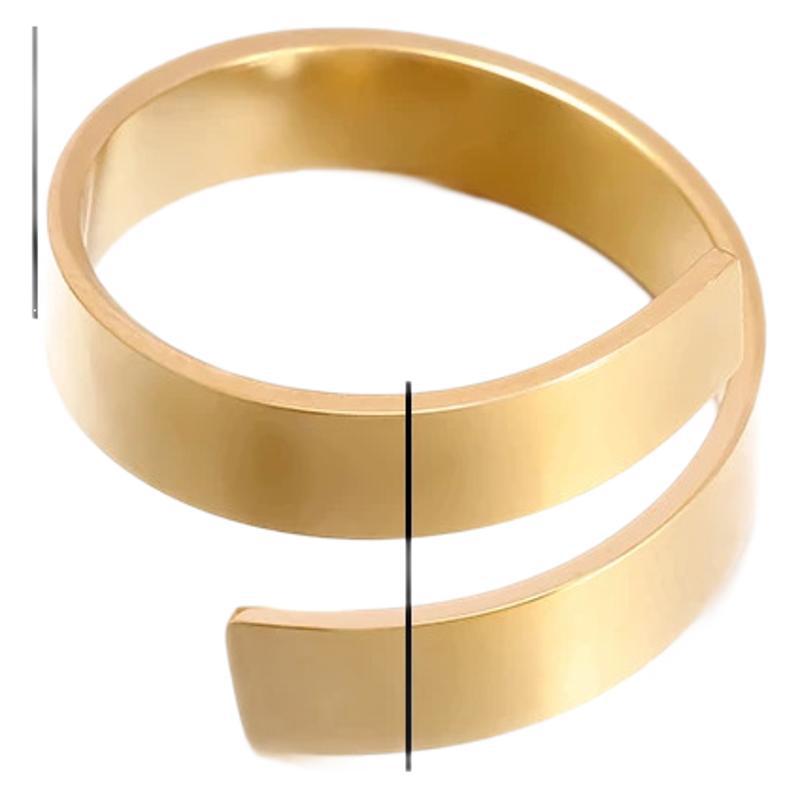European and American Popular Jewelry Jewelry Niche High End Geometric Irregular Ring Glossy Titanium Steel Ring