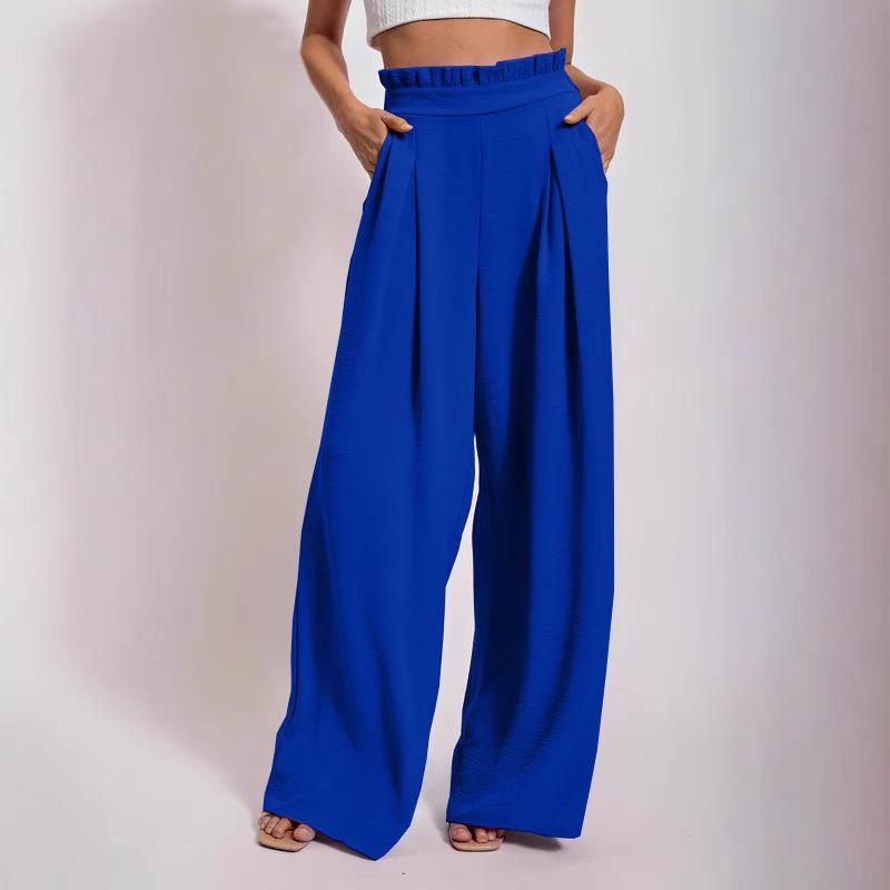 2025 Summer Fashion Casual Solid Color Women's Long Pants