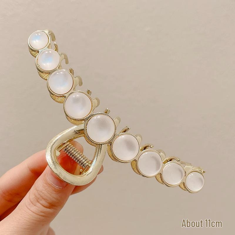 Clamă Mare Metalică pentru Păr de la un Influencer Coreean: Clips elegant modern rechin pentru femei