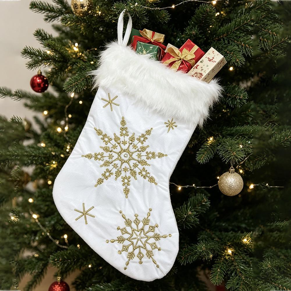Creative Snowman Fabric Decorations, Christmas Gift Bag, Plush Fabric Snowflakes, Christmas Tree Ornaments, Socks