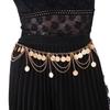 Bohemian Ethnic Metal Coin Tassel Adjustable Waist Chain Belt for Women