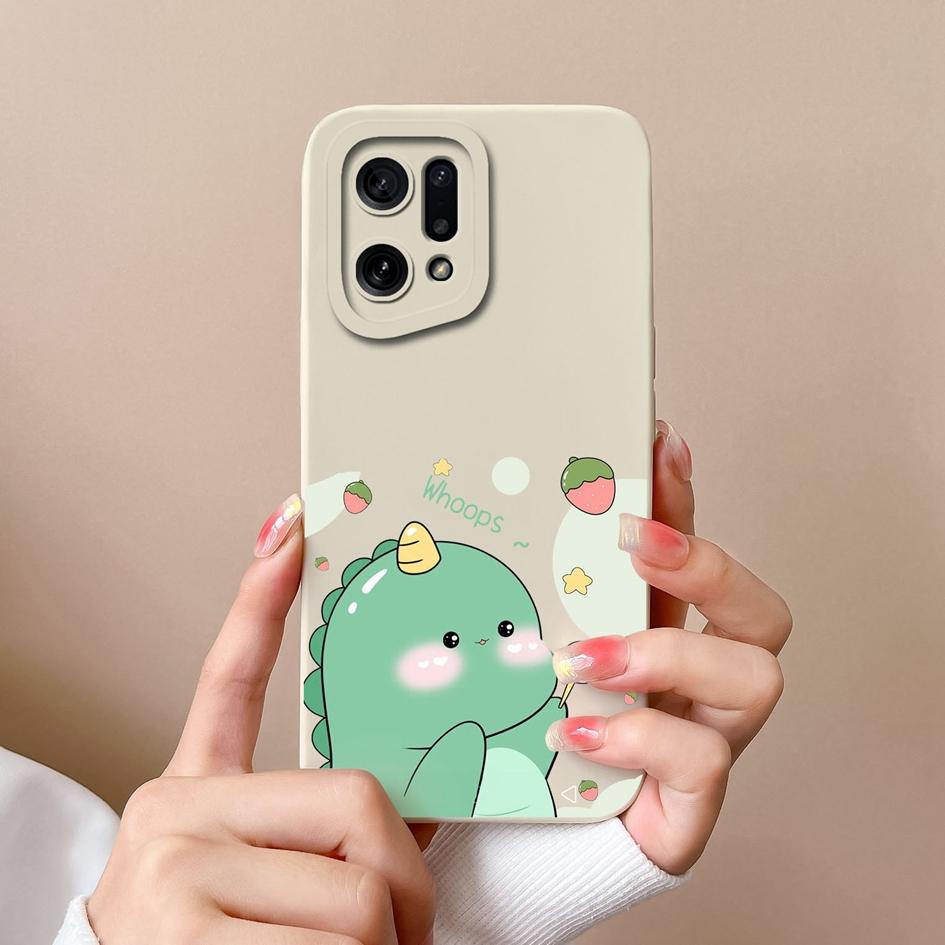 Handyhülle für OPPO K10 Pro K7 K9X K3 K5 Narzo 50i Neo 9 Prime Cover niedliche Mode Dinosaurier stoßfest flüssiges mattes weiches Silikon für OPPO Bumper