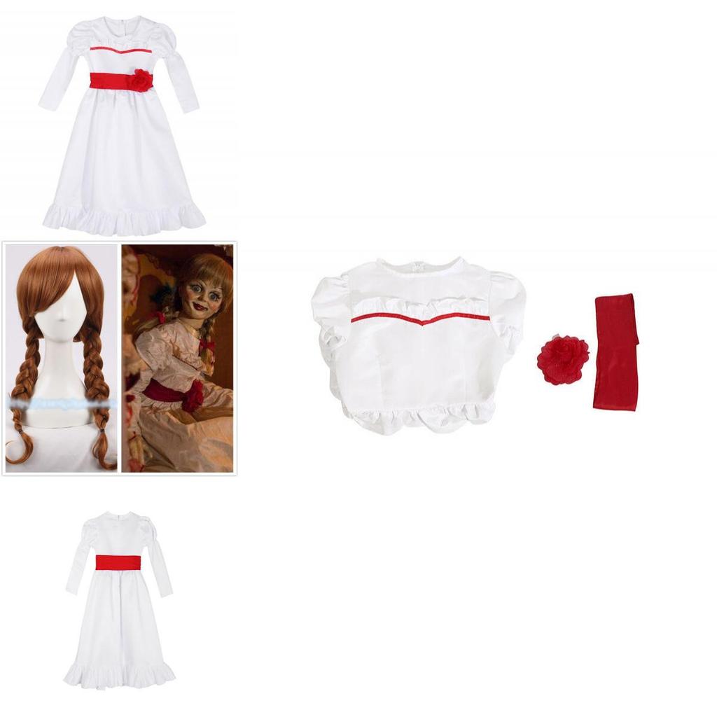 Bezaubernde Annabelle Creation Halloween Horrorpuppe Weißes Kleid Für Mädchen Und Erwachsene