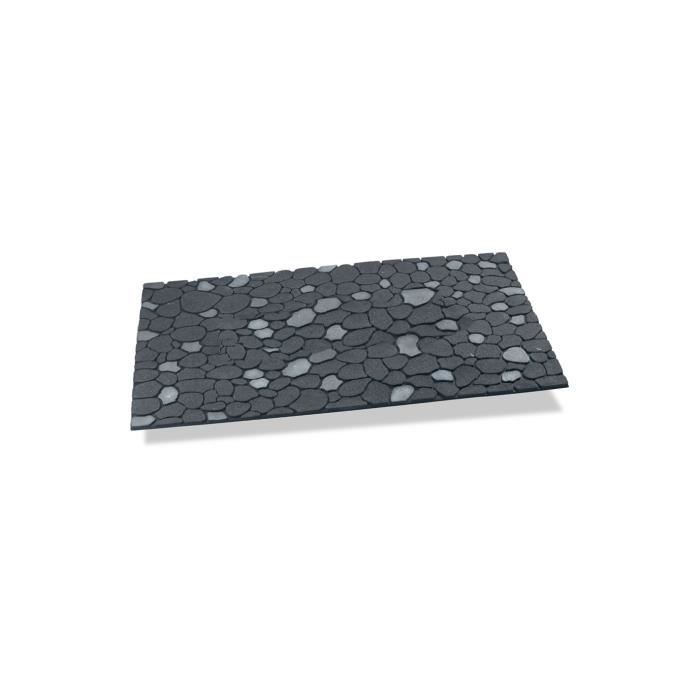Paillasson - HIDALGO - Pierre - Gris Graphite - 75x45cm - Rectangulaire