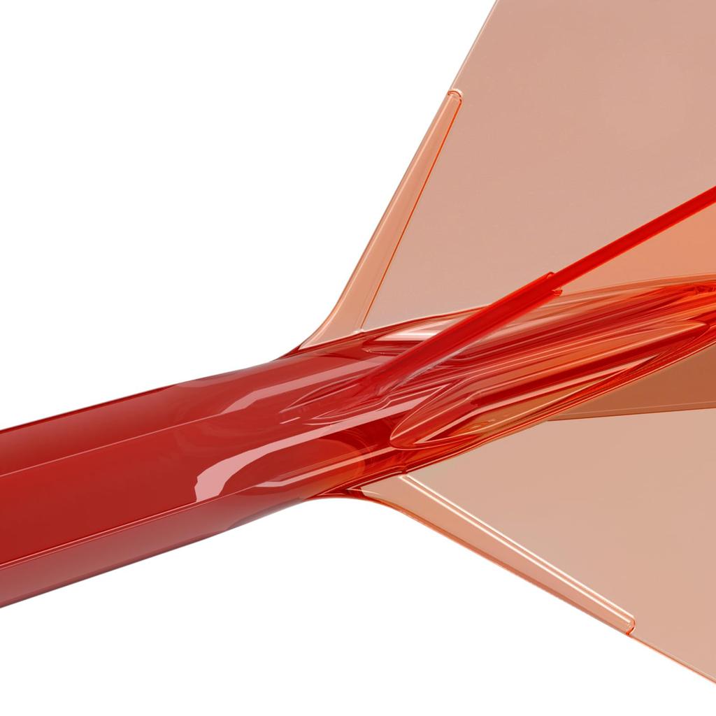CUESOUL ROST 77 Transparent Set of Clear Red Flights with Yellow Large Size One-Piece Flights, Standard, 3, Logo, (CS-77-XB4T-L)