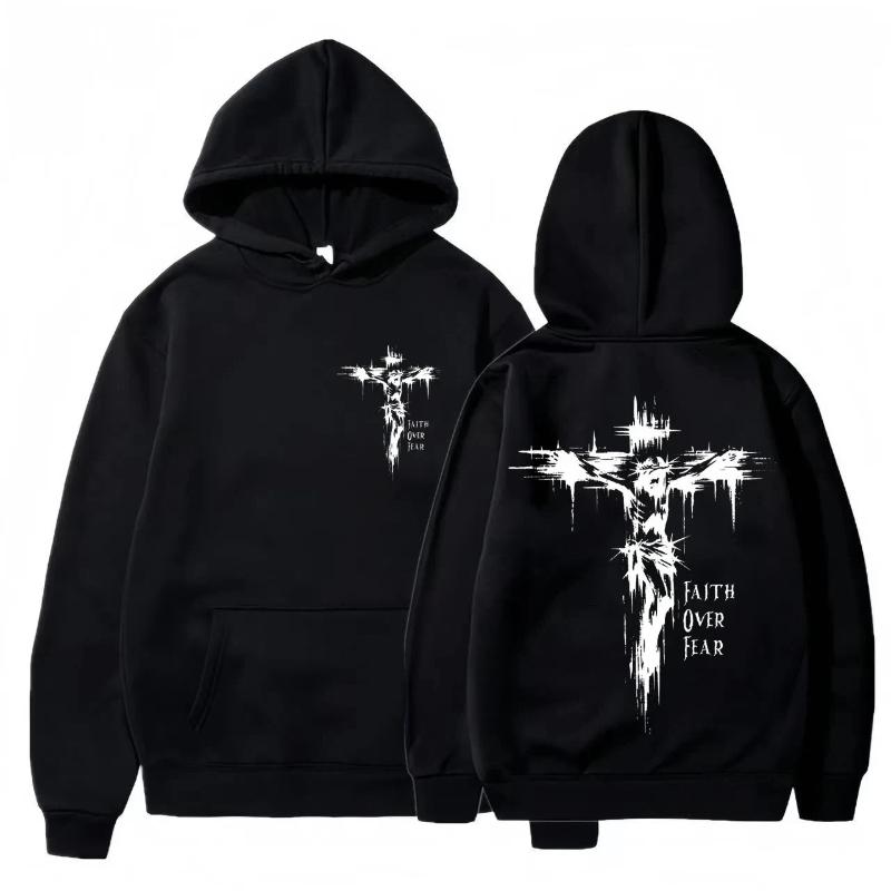 

Text Printed Pullover Style Autumn Fashion Hooded Sweatshirt Casual Hooded Sweatshirt Suitable for Both Men and Women XS