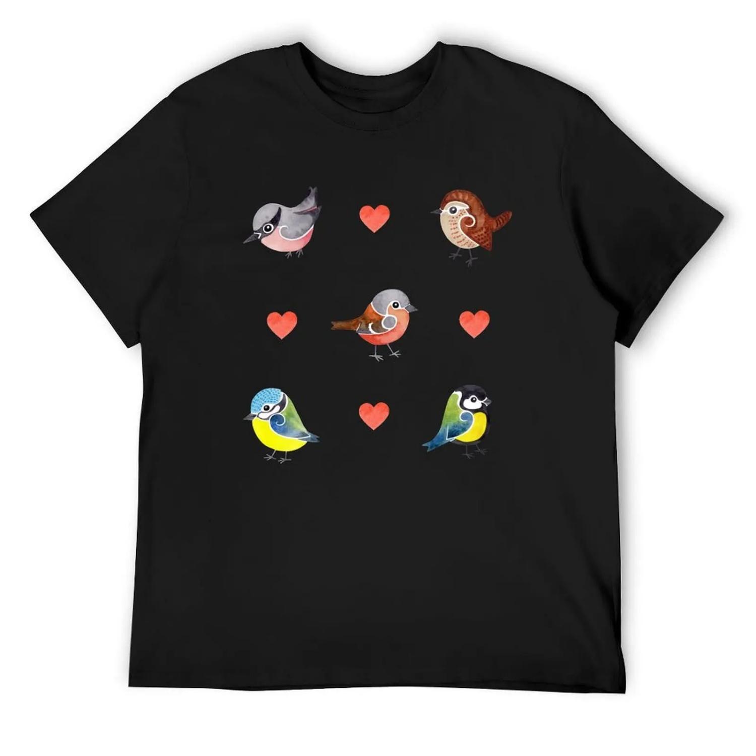 

Lovebirds - Garden Birds T-Shirt tops vintage rapper graphic tees tee shirts for men XXXXXL