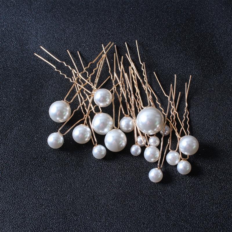 Pearl Decor U-Shaped Hair Pins Alloy Vintage Hair Sticks Chinese Hair Pin Hairstyle Chignon for Girls Alloy Hairpin