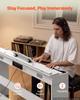 VEVOR Digitalpiano 88 Tasten Halbgewichtete Tastatur mit Ständer Lautsprecher Weiß, für Anfänger, 128 Töne, 128 Rhythmen, Full-Size Elektrisches Klavier