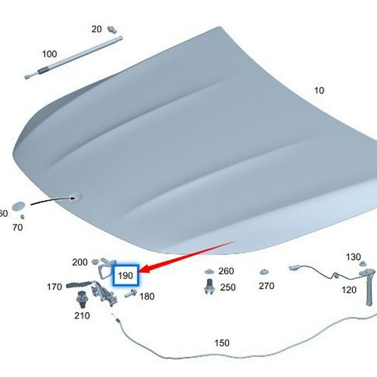 Mercedes-Benz GLB X247 Hood Latch