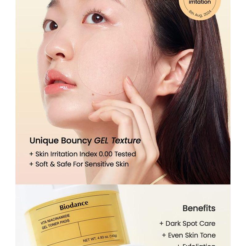 Biodance Vita Niacinamide Gel Toner Pads