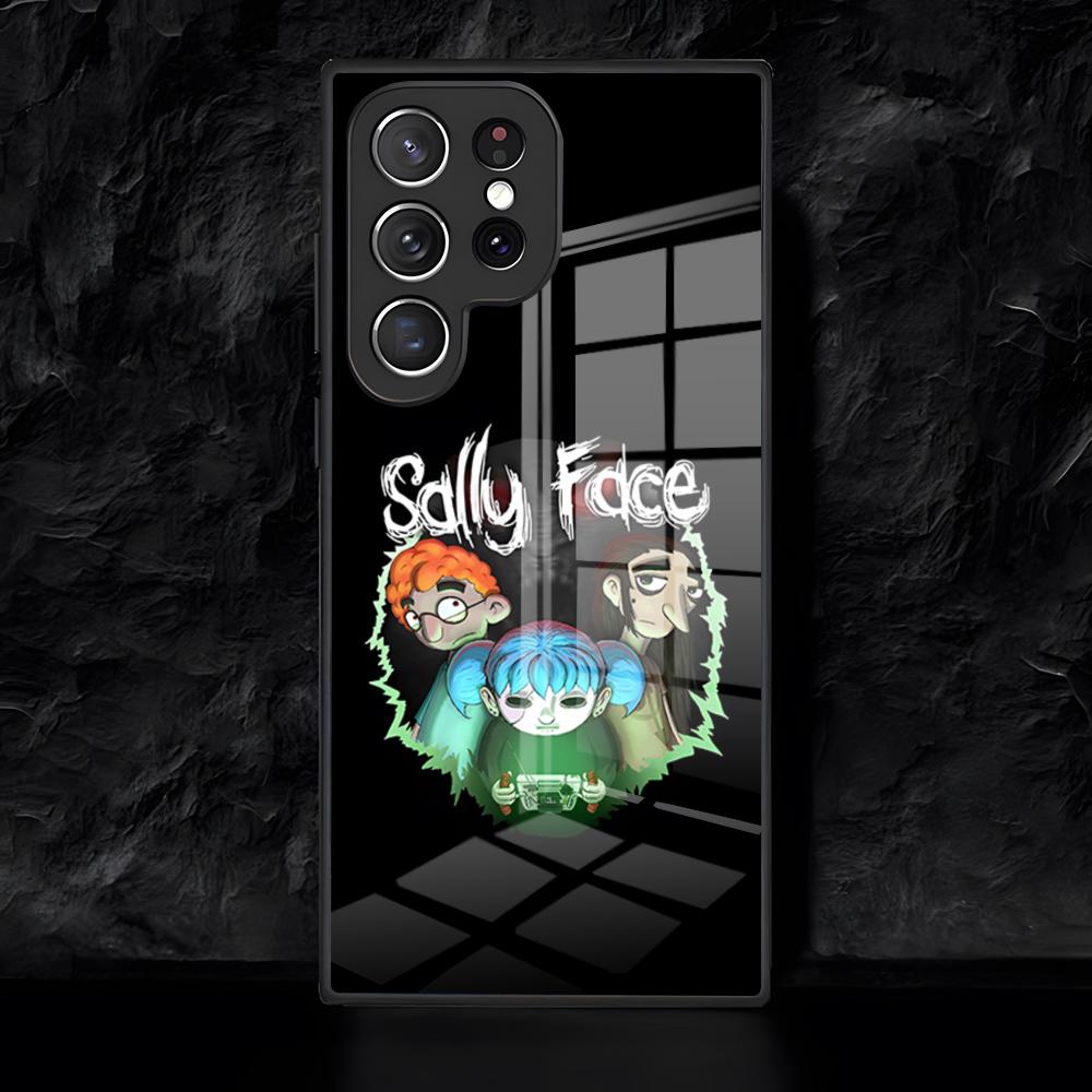 Game S-Sally Face Horror Phone Case For Samsung S26 S25 Edge Ultra 24 23 22 21 Ultra Plus Fe A55 56 15 4G 5G Glass Cover