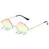 Stylish Cloud Lightning Sunglasses for Girls Boys Photo Props Travel Hip Hop Sunglasses Frameless Hip Hop Glasses