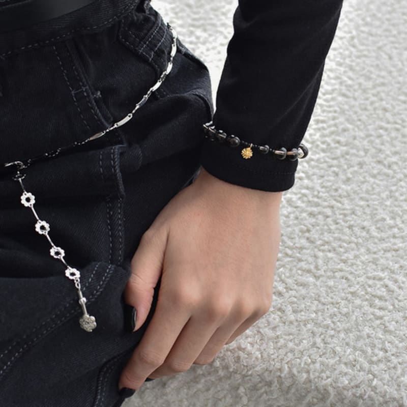 

odds&ends smoky stone bracelet L (wrist circumference 16-18.5cm)