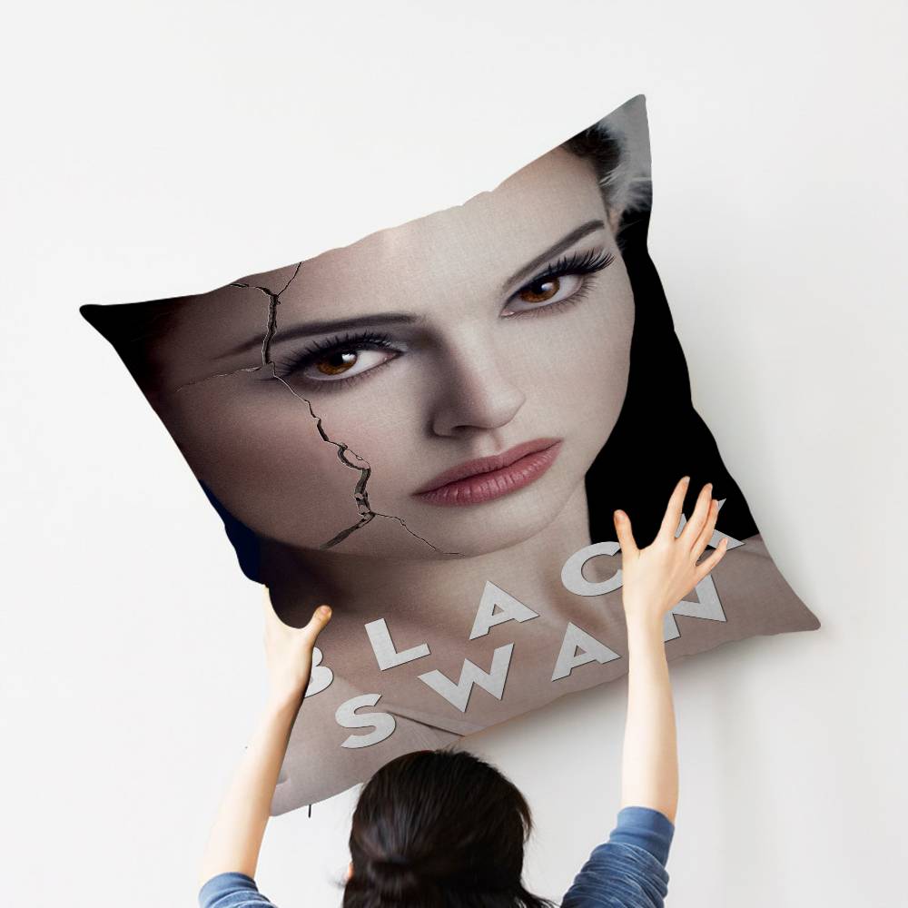 B-Black S-Swan Movie Maple Design Cushion Cover Happy Autumn Harvest decor Holiday Decorati Pillow Cover