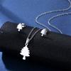 316L Charm Punk Necklace Earrings Set Women Lover's Cartoon Cross Silver Pendant Earring Necklace Jewelry