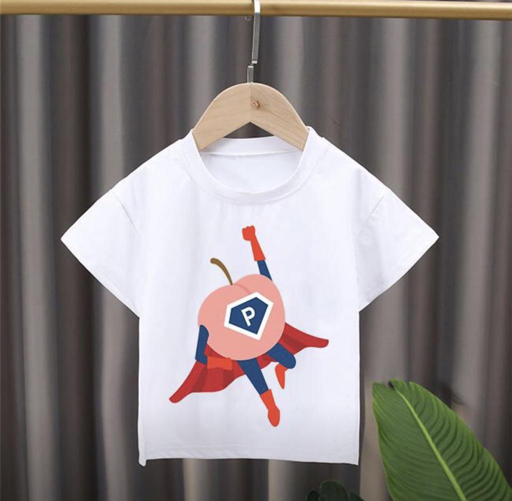 New Style Childrens Cartoon Fruit Print Roundneck Shortsleeved Tshirt Girl Clothes Boys Clothes Kids Clothes Modal Fabric
